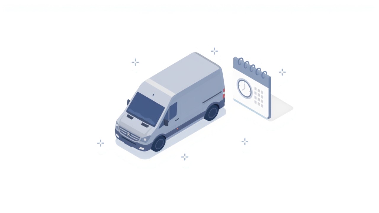 Fuhrpark-Paket – Fahrzeuge mit TÜV/HU-Fristen und finanzamtstaugliches Fahrtenbuch — ohne GPS-Überwachung.